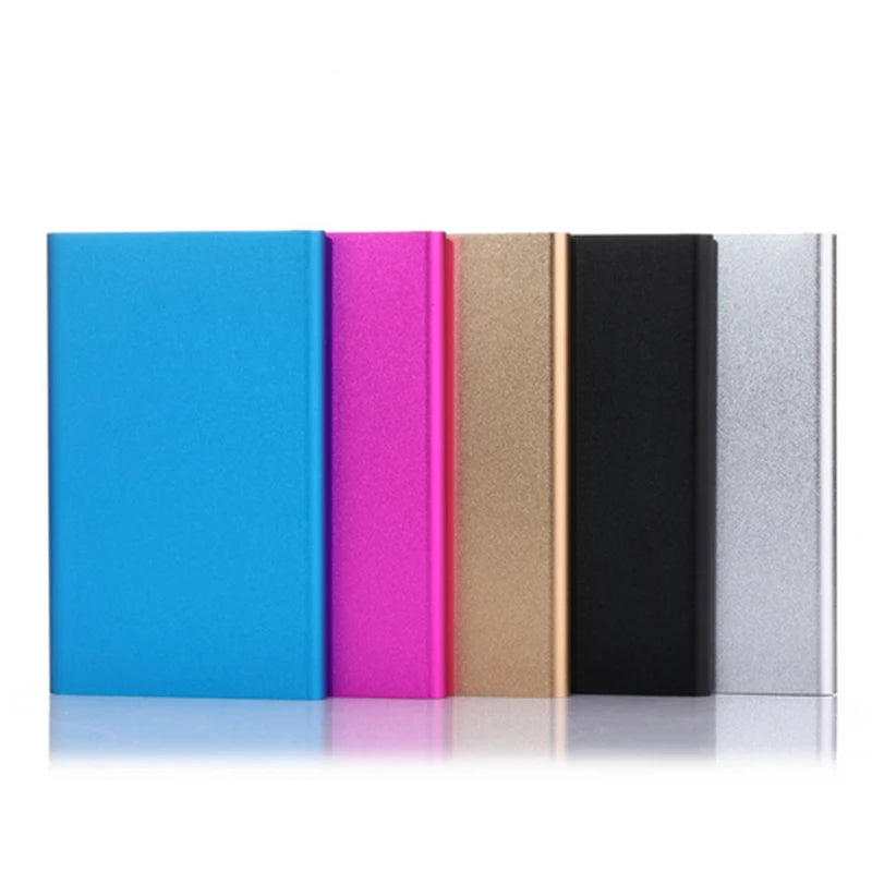 5Pcs Mobile Power Bank 5000mah Power Banks USB Chargers For Mobile Power Supply Ultra Thin Portable Wholesale