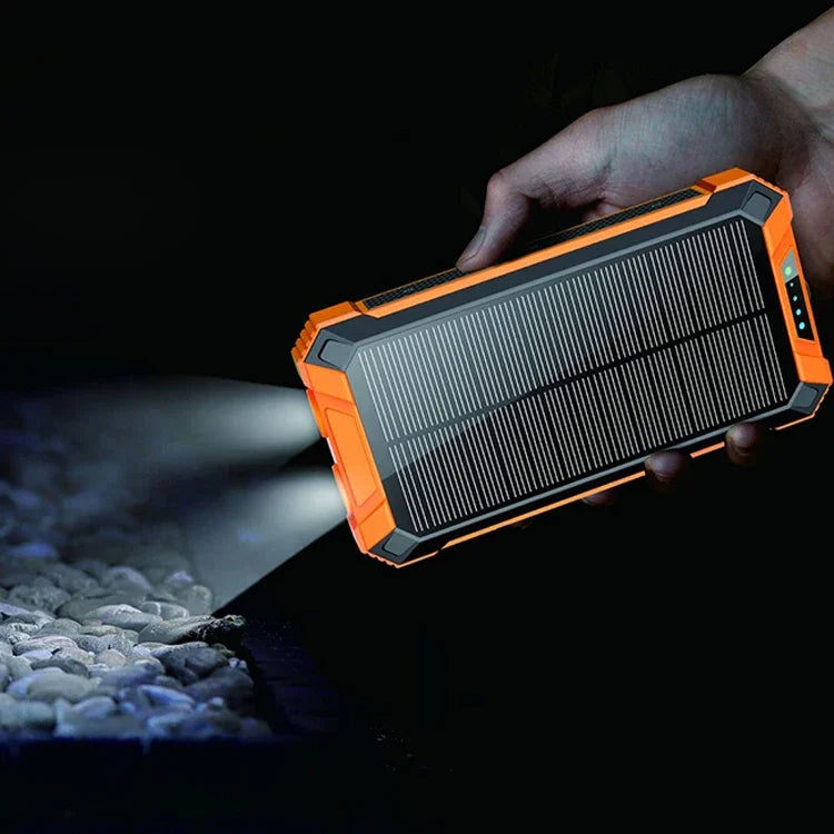 Waterproof Outdoor Solar Power Bank 20000mAh Travel Portable Solar Mobile Phone Charger Solar Power Banks